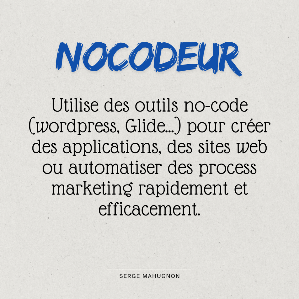 métier nocodeur