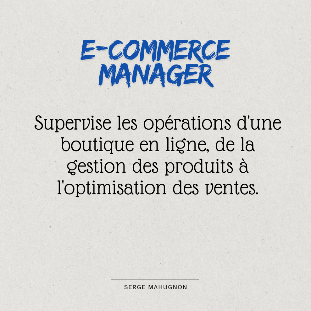 E-Commerce Manager