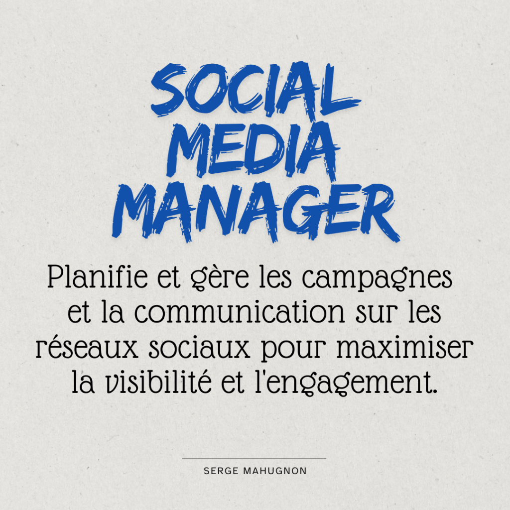 Métiers social media manager