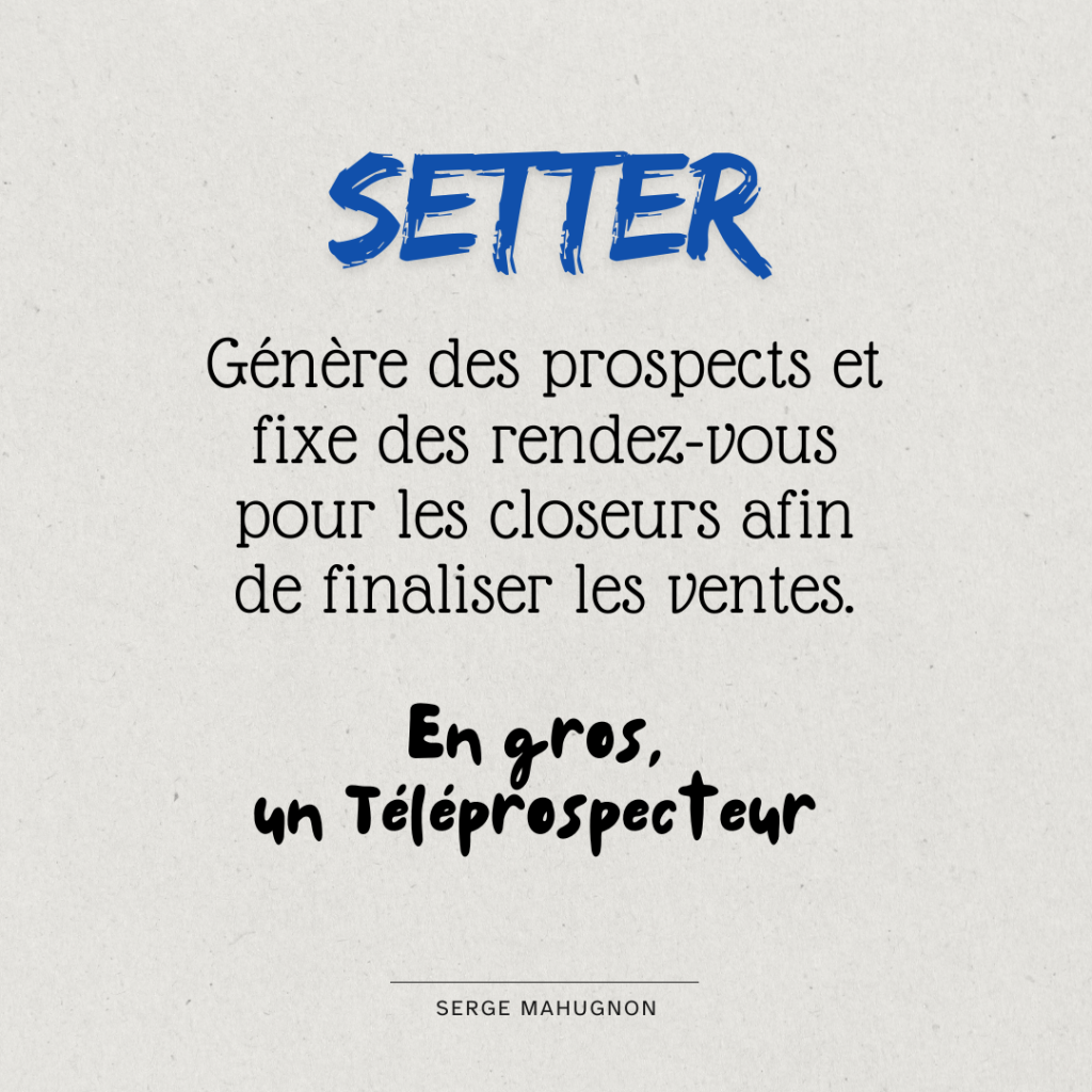 Métier du digital - Setter